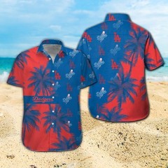 Los Angeles Baseball Team Dodgerss Hawaiian Button Down Shirt Unisex Adult S-5XL