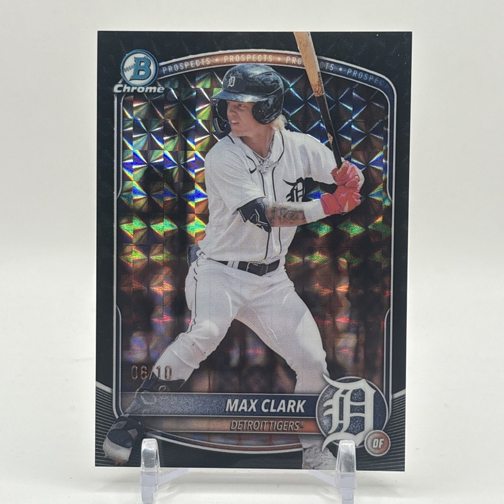 2025 Bowman Draft Max Clark Chrome Prospect Black Geometric /10 #BDC-48 (RC) SSP