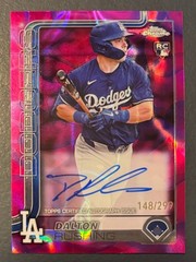Dalton Rushing 2025 Topps Chrome Update Magenta Purple Lava Lamp RC Auto 148/299