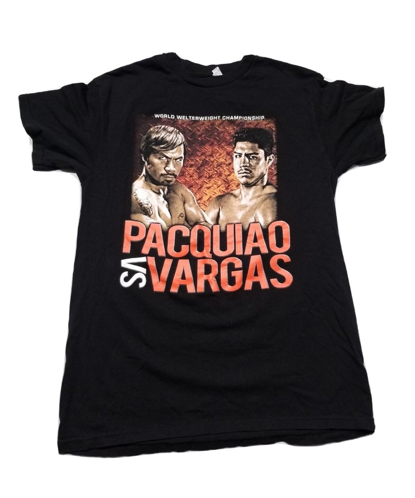Pacquiao Vs Vargas Boxing T Shirt 2016 Fight Mens Size Medium Black Filipino