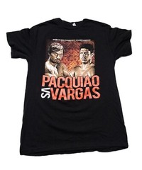 Pacquiao Vs Vargas Boxing T Shirt 2016 Fight Mens Size Medium Black Filipino
