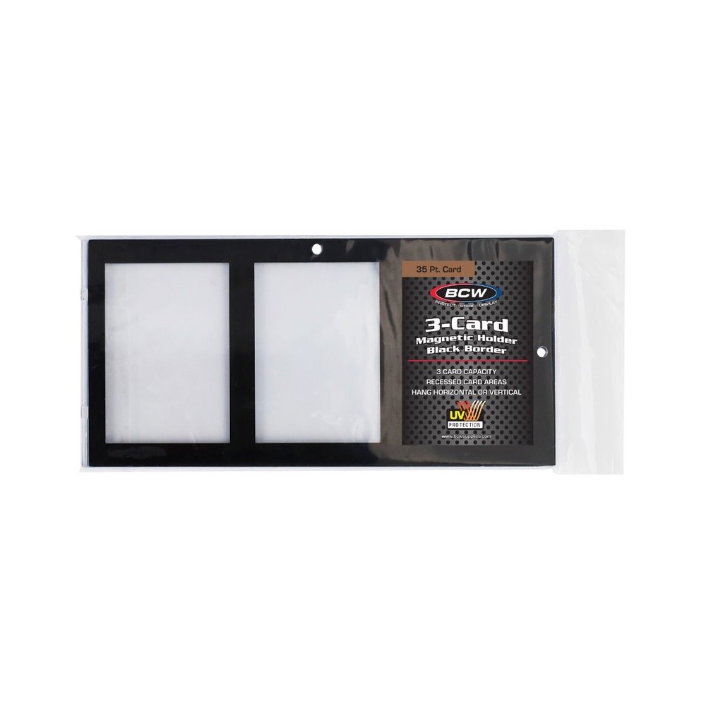 1 BCW Black Border Magnetic 35pt. Standard Sized 3-Card Holder