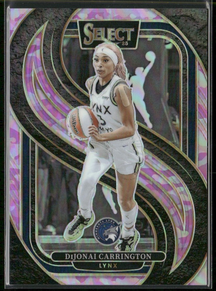 2025 Panini Select WNBA #155 DiJonai Carrington Pink Camo Prizms #/175