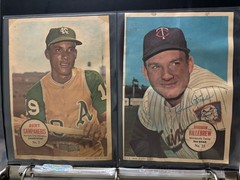 1967 Topps – Poster Inserts Lot of 33 Mickey Mantle, Hank Aaron, Willie Mays Etc