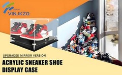 Sneaker Display Case, Clear Shoe Box Acrylic Case for Sneaker(4.3&Prime;Lx4.3&Prime;Wx5&Prime;H)