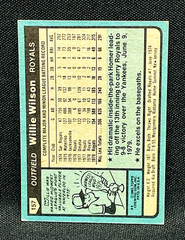 1980 Topps Baseball – WILLIE WILSON #157 – KANSAS CITY ROYALS