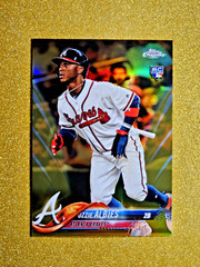 2018 Topps Chrome Ozzie Albies Rookie Gold Refractor /50 RC #72 MINT GRADE ME 💥