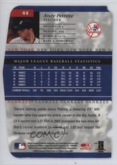 2003 Donruss Elite Aspirations Blue Die-Cut 30/54 Andy Pettitte #44 db5