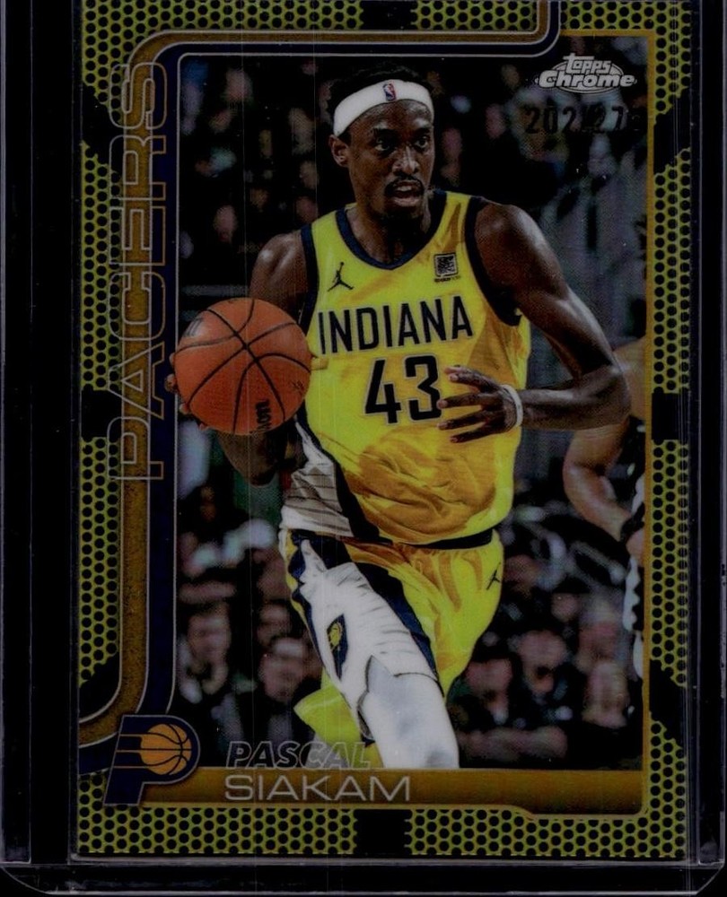 2025-26 Topps Chrome #1 Pascal Siakam Yellow Refractor #/275