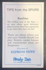 1979-80 San Antonio Spurs Express News Handy Dan Store Basketball Card Set