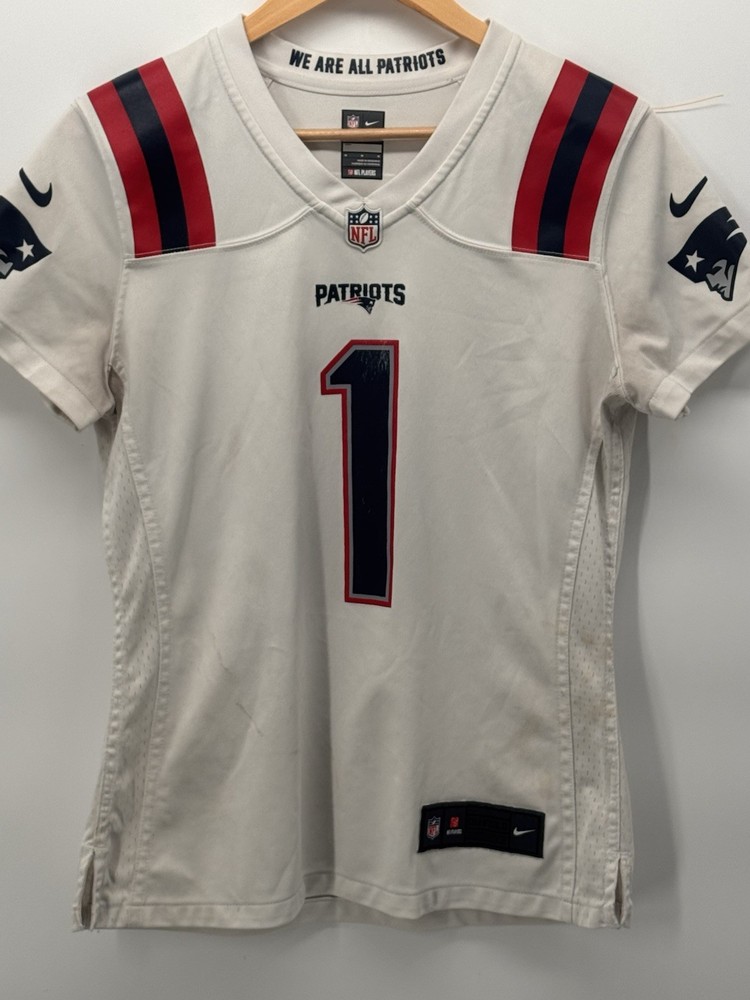 Nike Cam Newton #1 New England Patriots NFL Jersey Size Women’s M White Red Navy