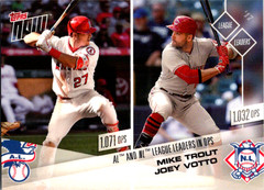 2017 Topps Now #687 Mike Trout Los Angeles Angels Joey Votto Cincinnati Reds