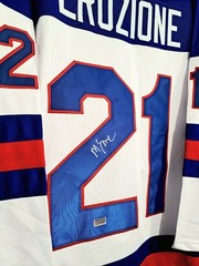 Miracle On Ice Mike Eruzione Signed 1980 USA Hockey Jersey Lake Placid Hologram
