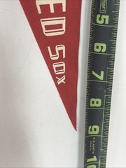 1950’s Boston Red Sox Massachusetts Baseball Mini Pennant 4×9 Inches Rare