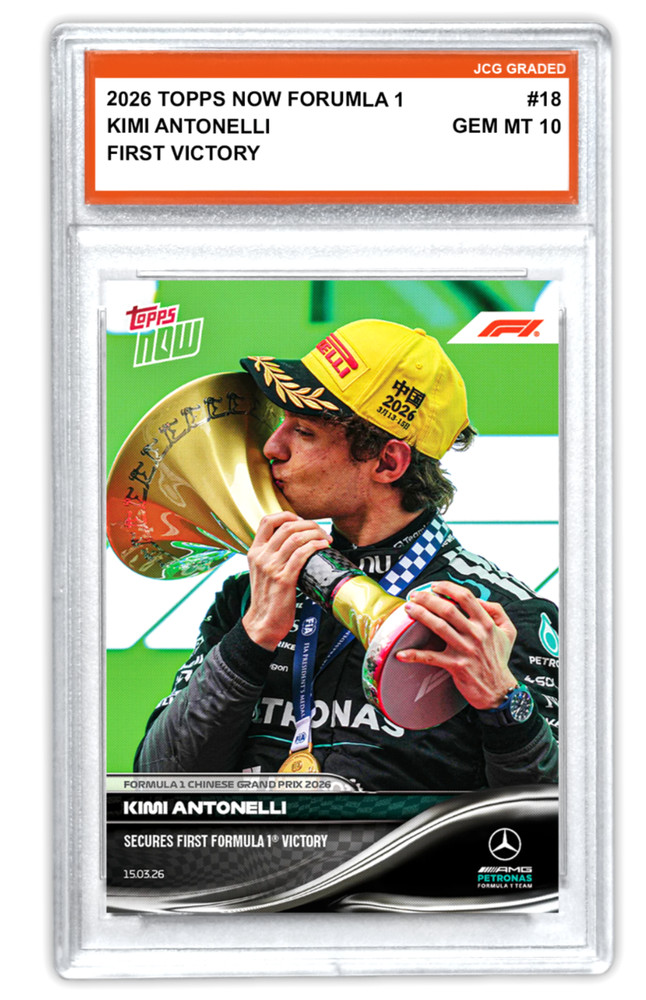 Kimi Antonelli 2026 Topps Now #18 Formula 1 Graded Gem Mint 10