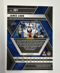 James Cook -Lot of 2- 25’ Panini ‘White Disco’ #27 + Mosaic #201 -Buffalo Bills
