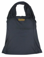 Pittsburgh Steelers All Sport Couture NFL Women&rsquo;s First Down Black Halter Top