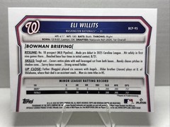 2026 Bowman | Eli Willits | #BCP-95 Lazer Refractor | MLB #4 Prospect