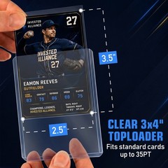 Invested Alliance 3×4 Regular 35PT Toploaders For Standard Cards – Bundle Pack