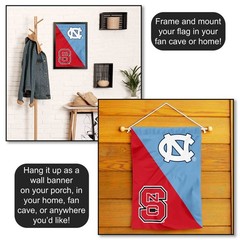 North Carolina vs North Carolina State House Divided Garden Flag Yard Flag
