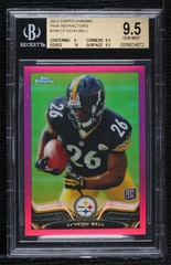 2013 Chrome BCA Pink Refractor /399 Le&rsquo;Veon Bell BGS 9.5 GEM MINT Rookie RC 1by