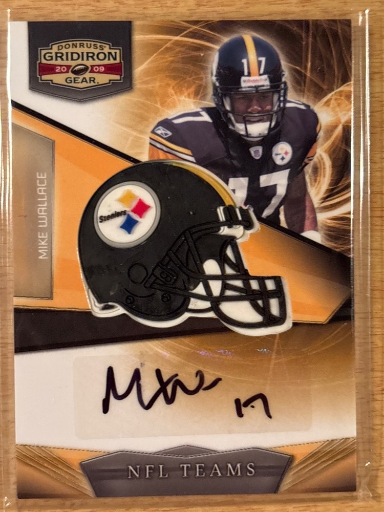 2009 Donruss Gridiron Gear Mike Wallace NFL TEAMS Auto #6 Color Match #39/50 SSP