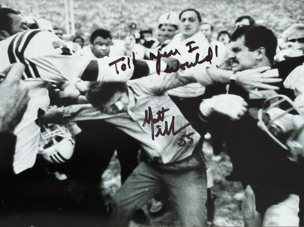 MATT MILLEN SIGNED OAKLAND RAIDERS PUNCHING PAT SULLIVAN PATRIOTS 1985 PLAYOFFS5