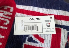 England National Team Soccer/Football Fan Scarf White Blue Red with Fringe NEW