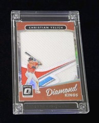 2025 Jersey Fusion CHRISTIAN YELICH JUMBO GAME USED 4 CLR PATCH # 5/5 – SEALED