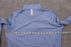 Rhoback Shirt Womens Large 2024 NCAA Final Four Phoenix Quarter Zip Blue Stripe