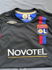 Olympique Lyonnais 2007/08 Away Black Soccer Jersey Youth Medium- Fast Shipping!