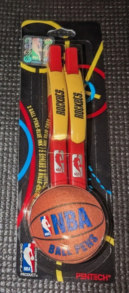 Vintage Unopened 1994 Houston Rockets Pentech NBA Collectible Ball Pens