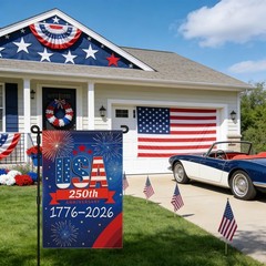 250 Anniversary USA Garden Flag, 250th America 12×18 inches, Blue