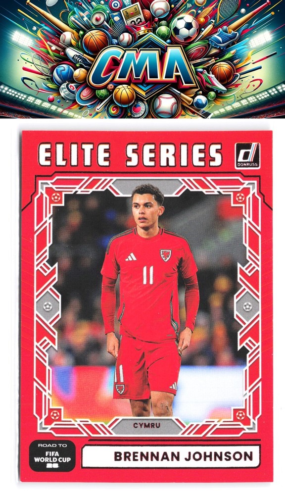 2025-26 Donruss Road to FIFA World Cup #1 Brennan Johnson Elite Series Red
