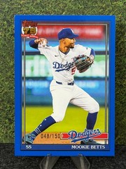 2026 Topps 1991 Topps Blue #T91-21 Mookie Betts Dodgers SN 048/150 💎
