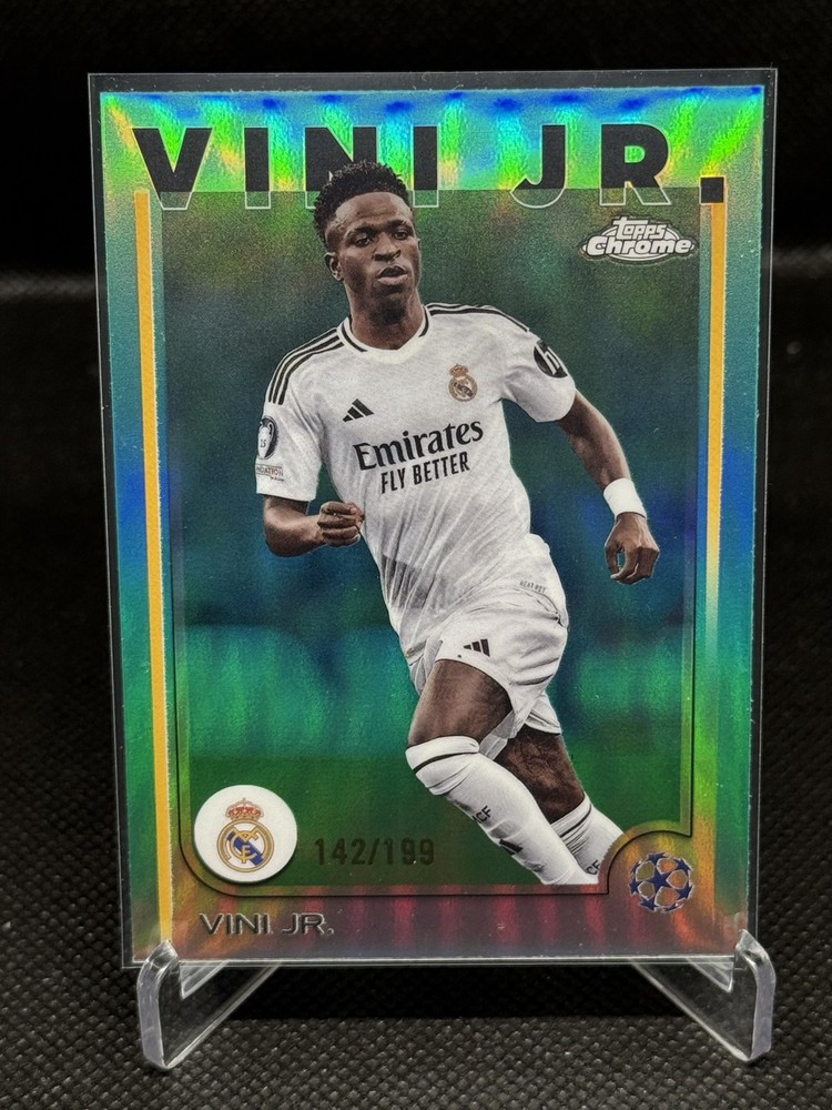 2024-25 Topps ChromeUefaClubCompetitions -Vinicius Junior #7 Aqua Refractor /199
