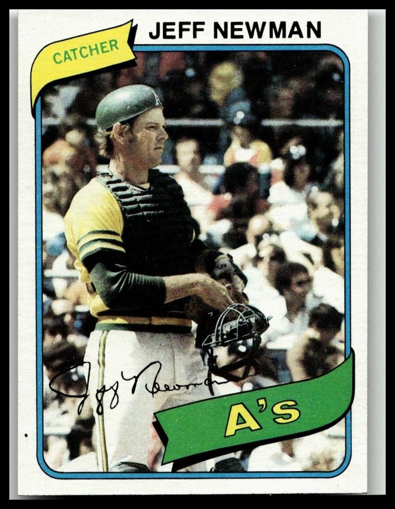 1980 Topps #34 Jeff Newman Oakland Athletics