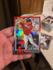 Caleb Durbin 2026 Topps Chrome Red, White, Blue & Red Baseball. Clean
