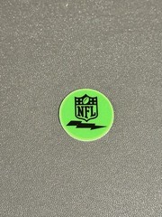 NFL Green Communication Dot Sticker Decal For Full Size Helmets 12mil Vinyl 1×1”