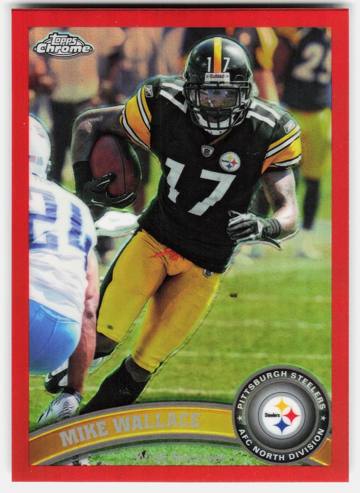 2011 Topps Chrome Orange Refractor MIKE WALLACE #133 Steelers