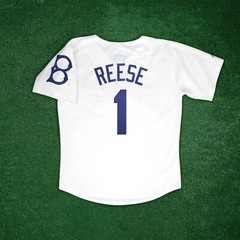 Pee Wee Reese Brooklyn Dodgers Men&rsquo;s Home White Cooperstown Jersey w/ Patch