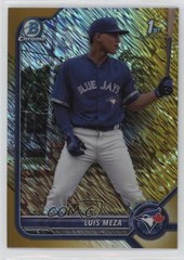 2022 Bowman Chrome Prospects Gold Shimmer Refractor /50 Luis Meza #BCP-209 3hd
