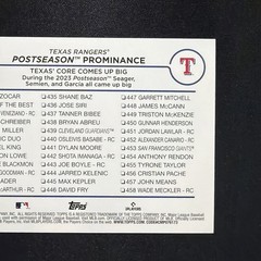 TEXAS RANGERS 2024 Topps Black Crackle Foil #656 Postseason Prominence