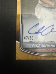 2025 Bowman Draft – Chrome 1st Autographs Cade Obermueller #CPA-CO Gold /50
