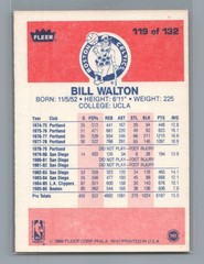 1986-87 Fleer #119 Bill Walton