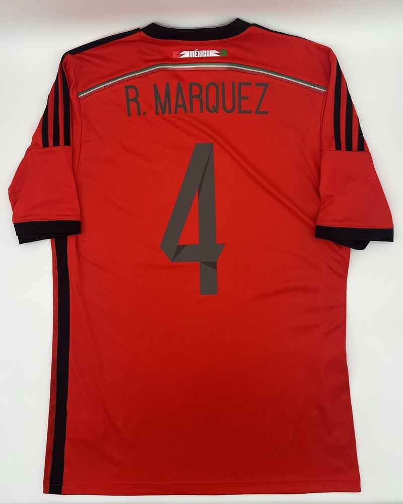 Mexico 2014 Away R. Marquez #4 Authentic adidas Jersey M Men Red Black