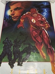 Vintage 1993 The Flash DC Comics Poster Brian Stelfreeze 34×22