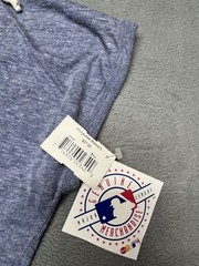 Milwaukee Brewers Women’s Soft As A Grape Blue Gray Funnel Neck Shirt MLB