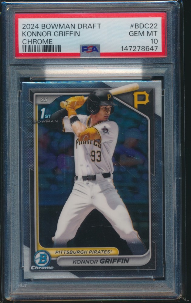 PSA 10 KONNOR GRIFFIN 1st 2024 Bowman Chrome Draft Rookie Card RC GEM MINT