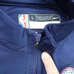 Los Angeles Clippers Sweater Men Large Blue Nike NBA Engineered Pullover 1/4 Zip